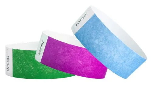 1” Tyvek® Wristbands - Solid Colors Custom