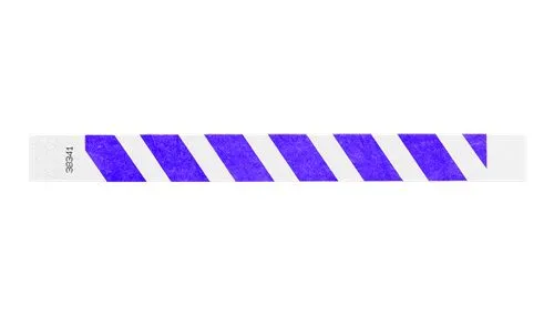 1" Tyvek® Wristbands - Stripes
