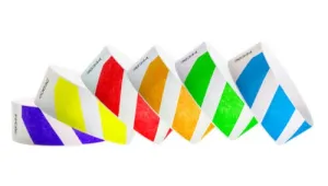 1" Tyvek® Wristbands - Stripes