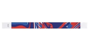 3/4" Tyvek Wristbands - Abstract RWB