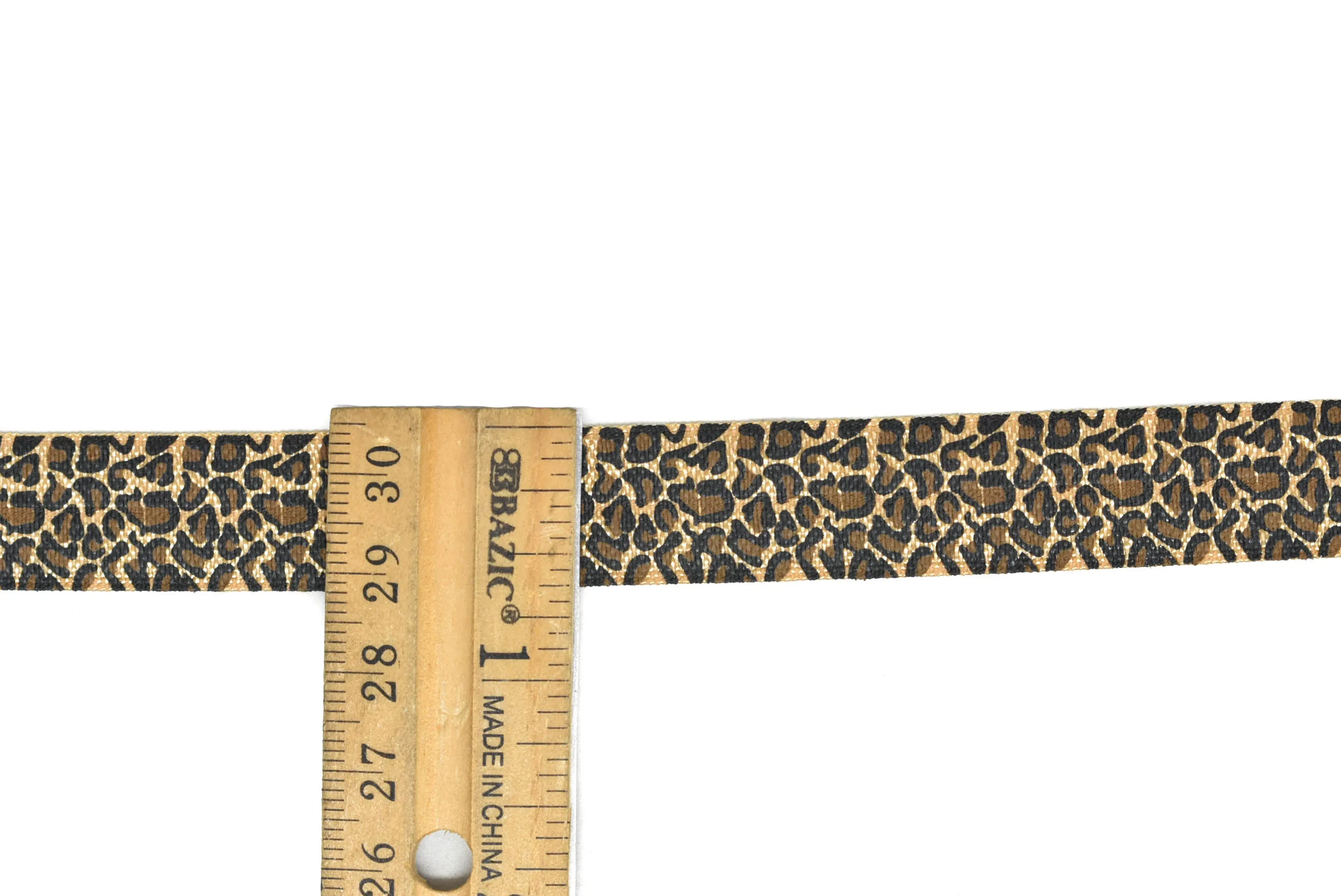 Assorted Cheetah Print Elastics 0.63" - 1 Yard