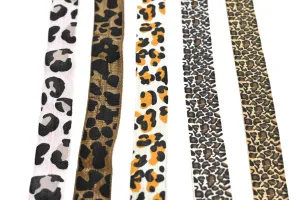 Assorted Cheetah Print Elastics 0.63" - 1 Yard