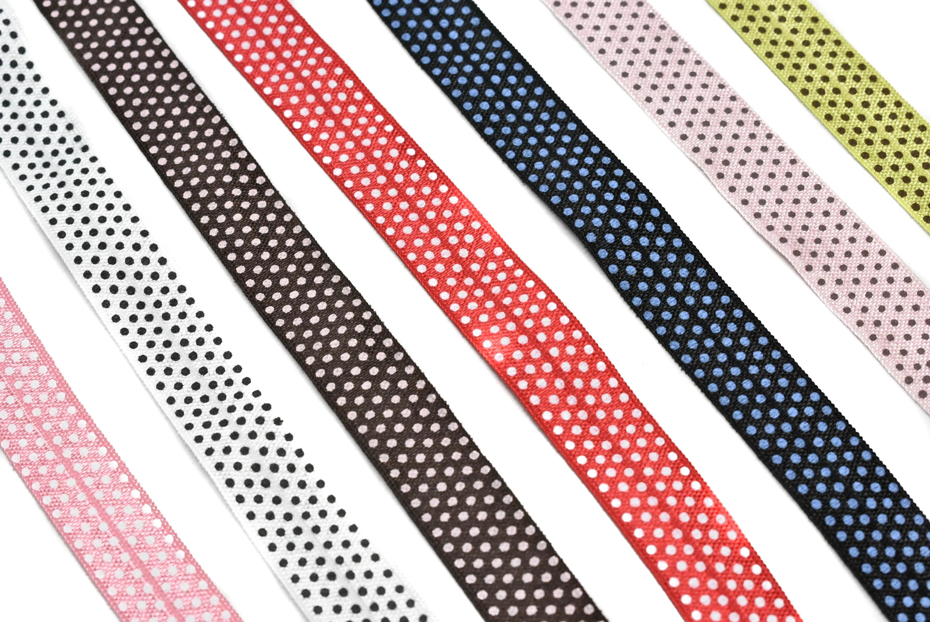 Assorted Small Polka Dot Elastic 0.63" - 1 Yard