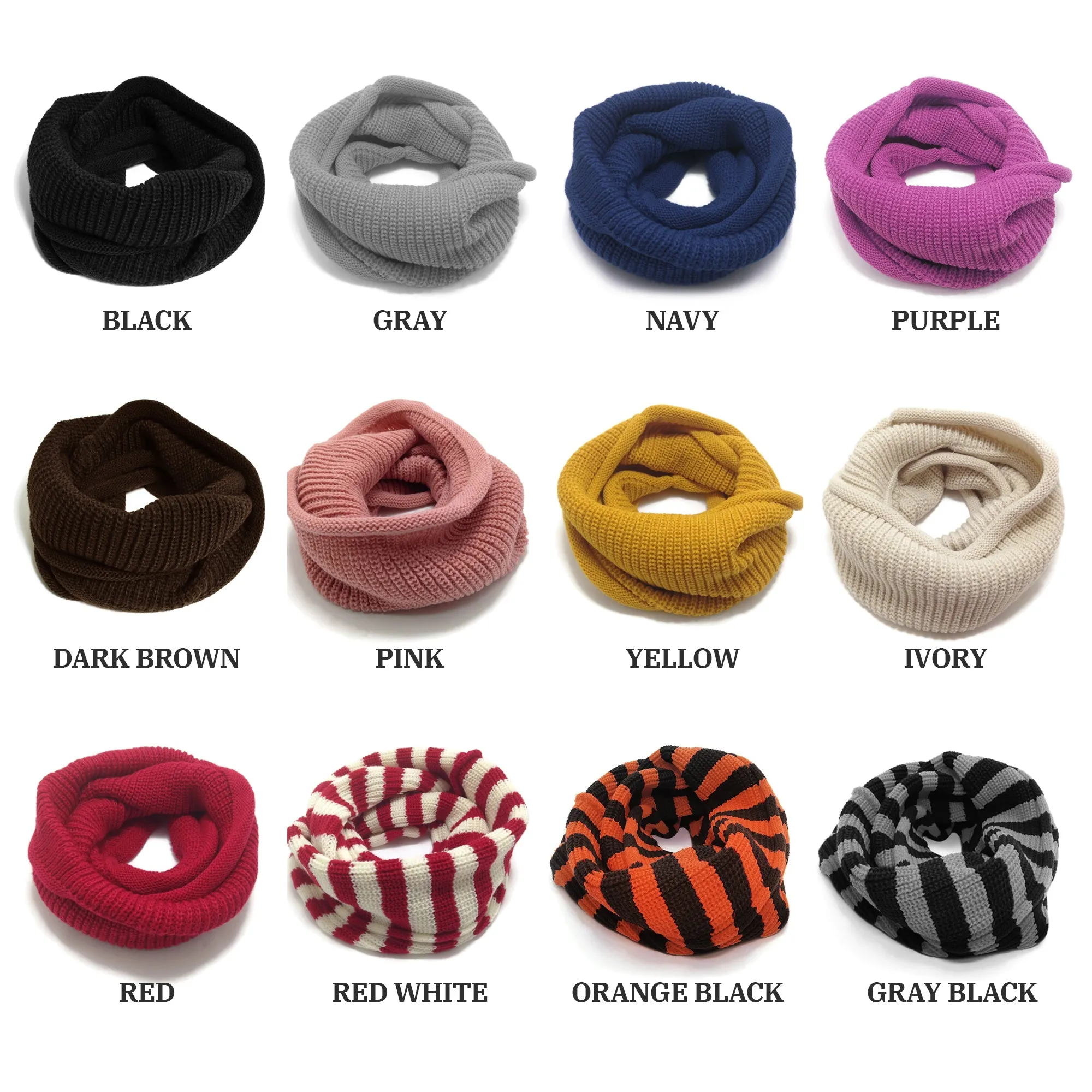 Baby Knit Infinity Scarf Toddler Neck Warmer | Ivory