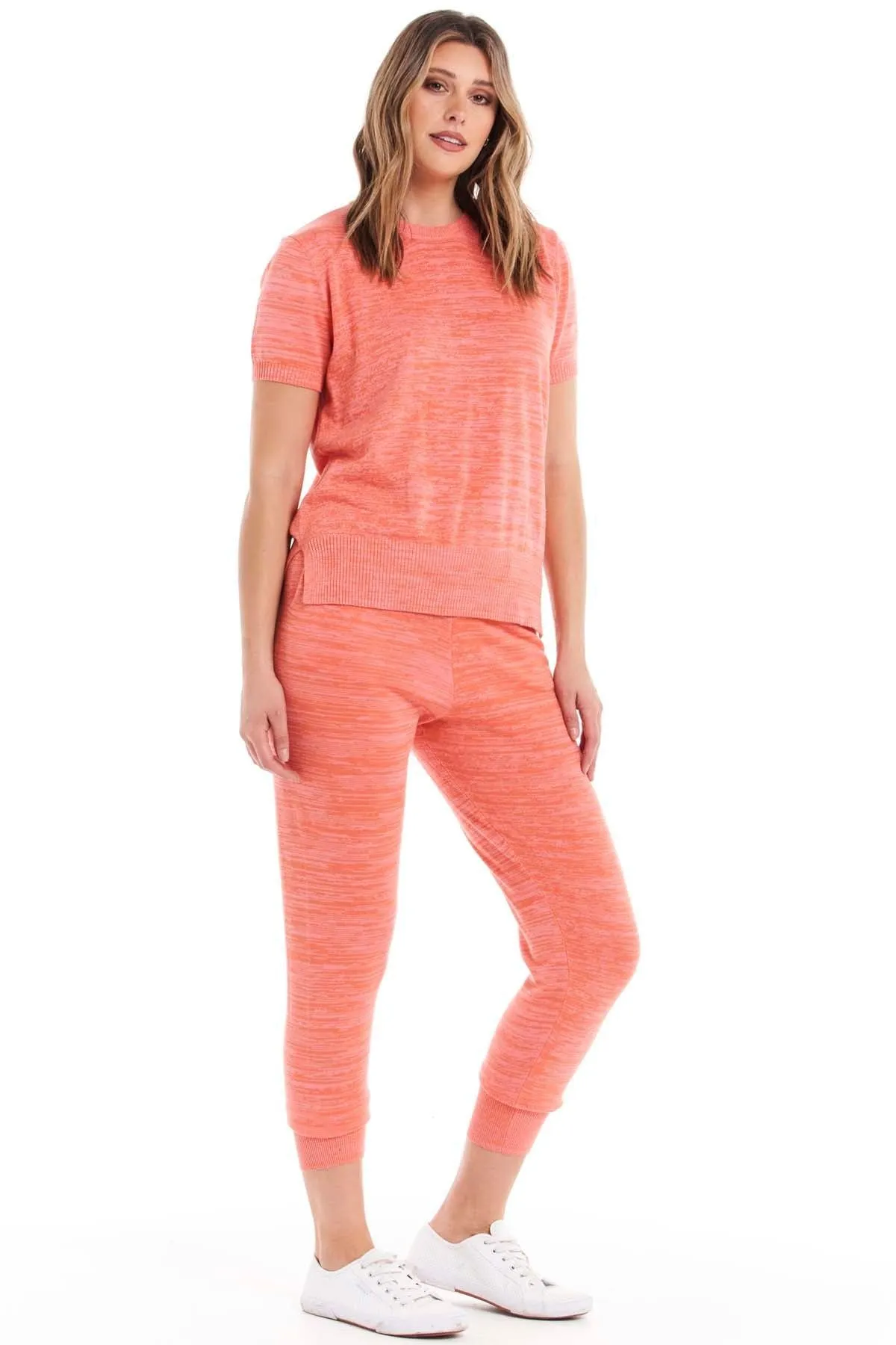 Betty Basics Antonia Knit Tee in Dusty Rose