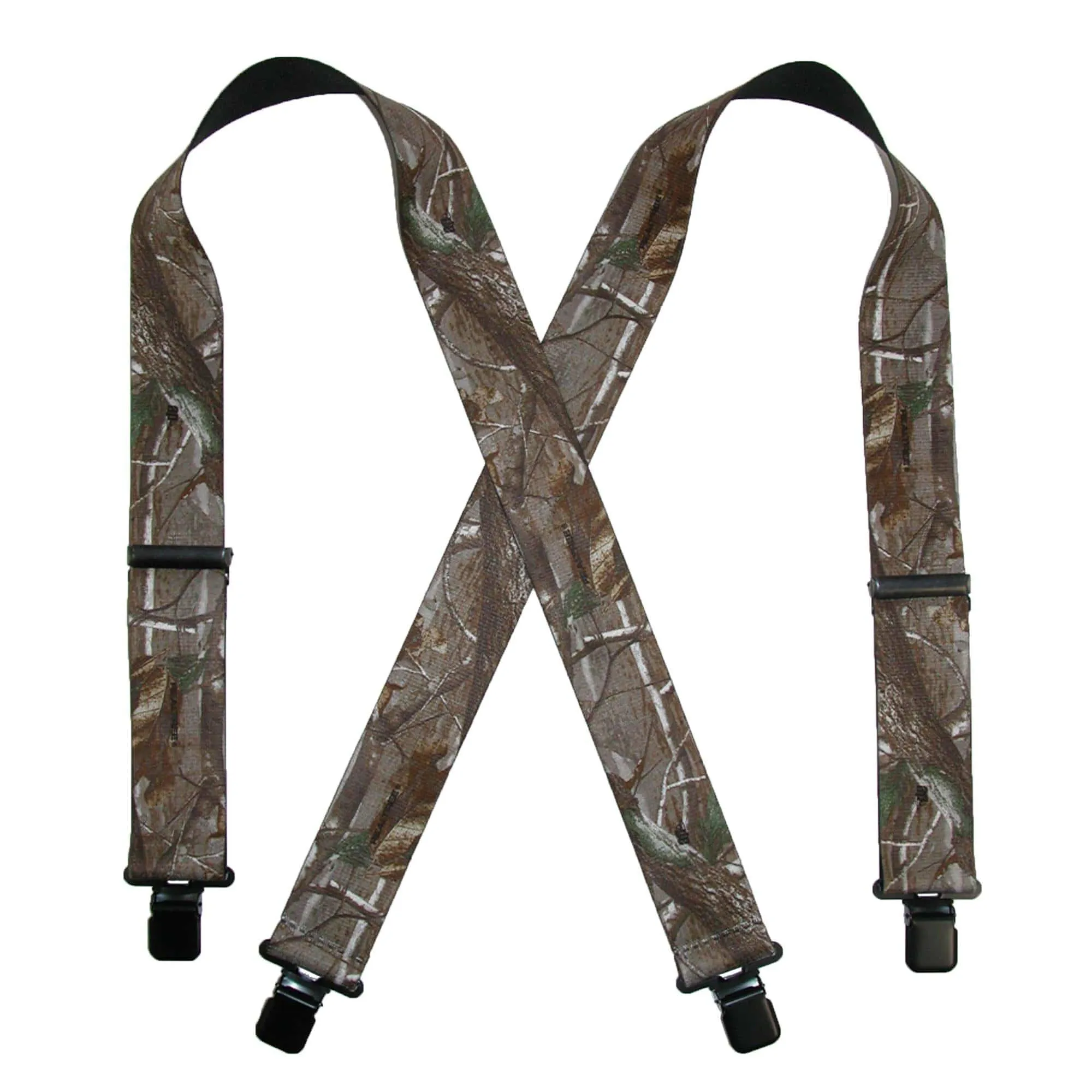 CTM® Men's Elastic Clip-End 2 Inch Realtree Camo Suspenders