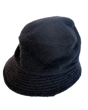 Engineered Garments Bucket Hat Black Polyester Wool Shaggy