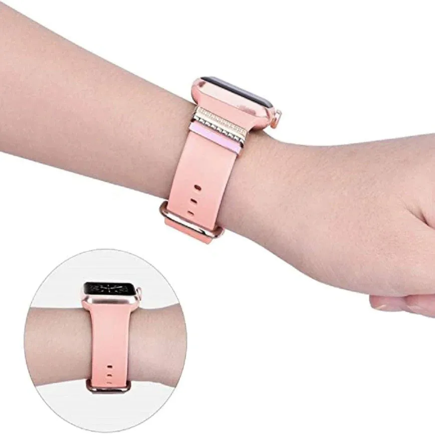 Fashion Silicone Band for 45/44/42mm and 41/40/38mm Compatible With Apple Watch