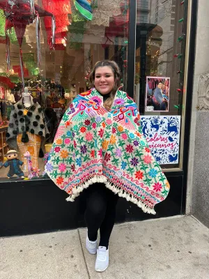 “Hueyapan" Hand-Embroidered Rebozo / Scarf
