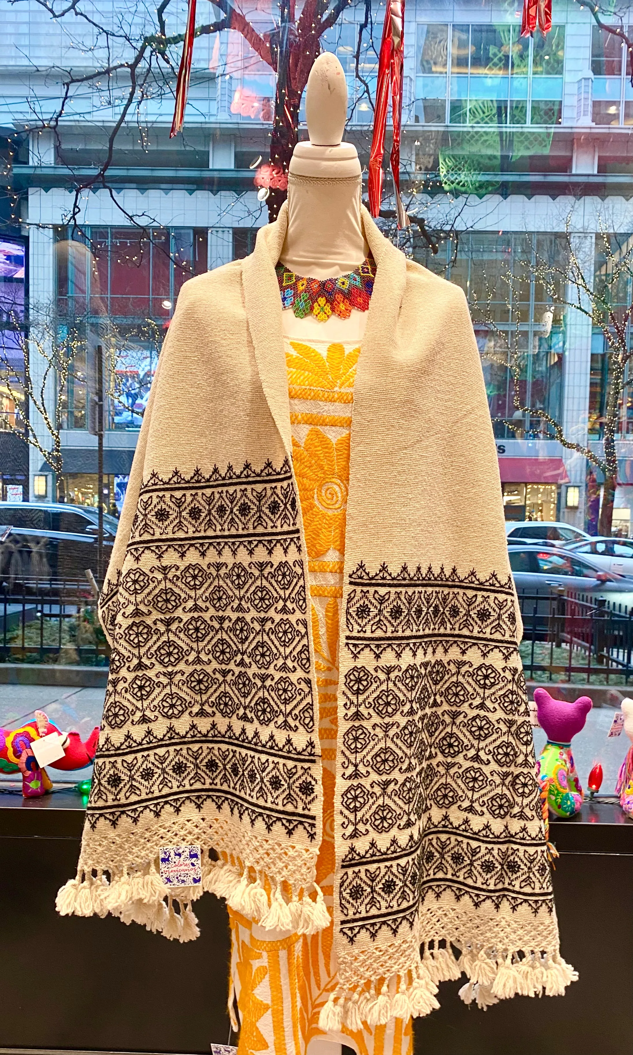 “Hueyapan" Hand-Embroidered Rebozo / Scarf