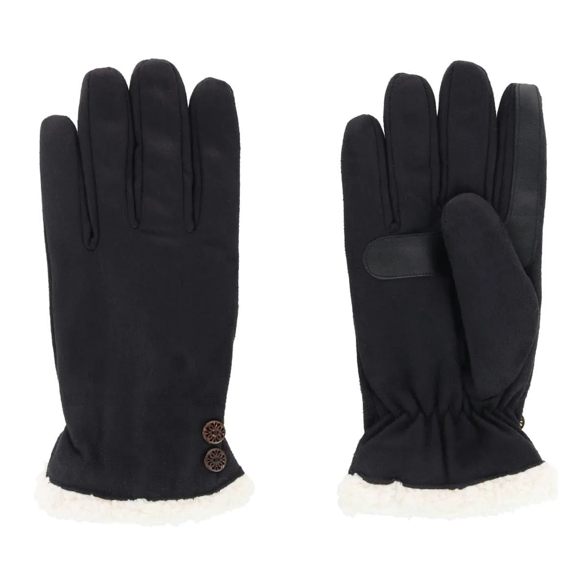 Isotoner Women's Microfiber Winter Glove with Button Detail