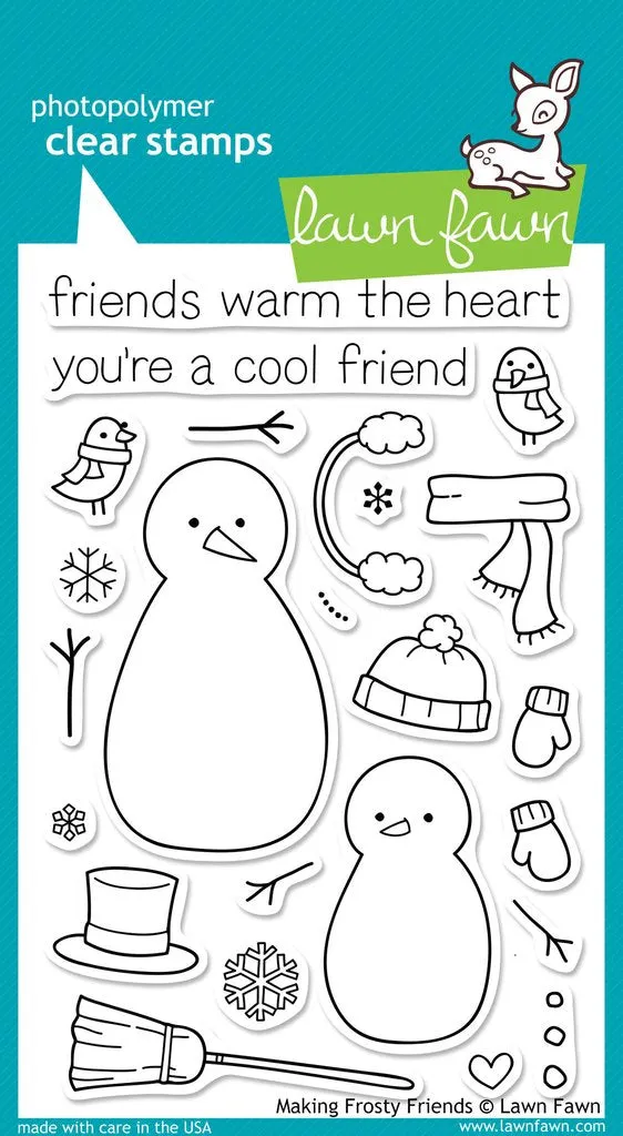 Lawn Fawn - Making Frosty Friends - clear stamp set