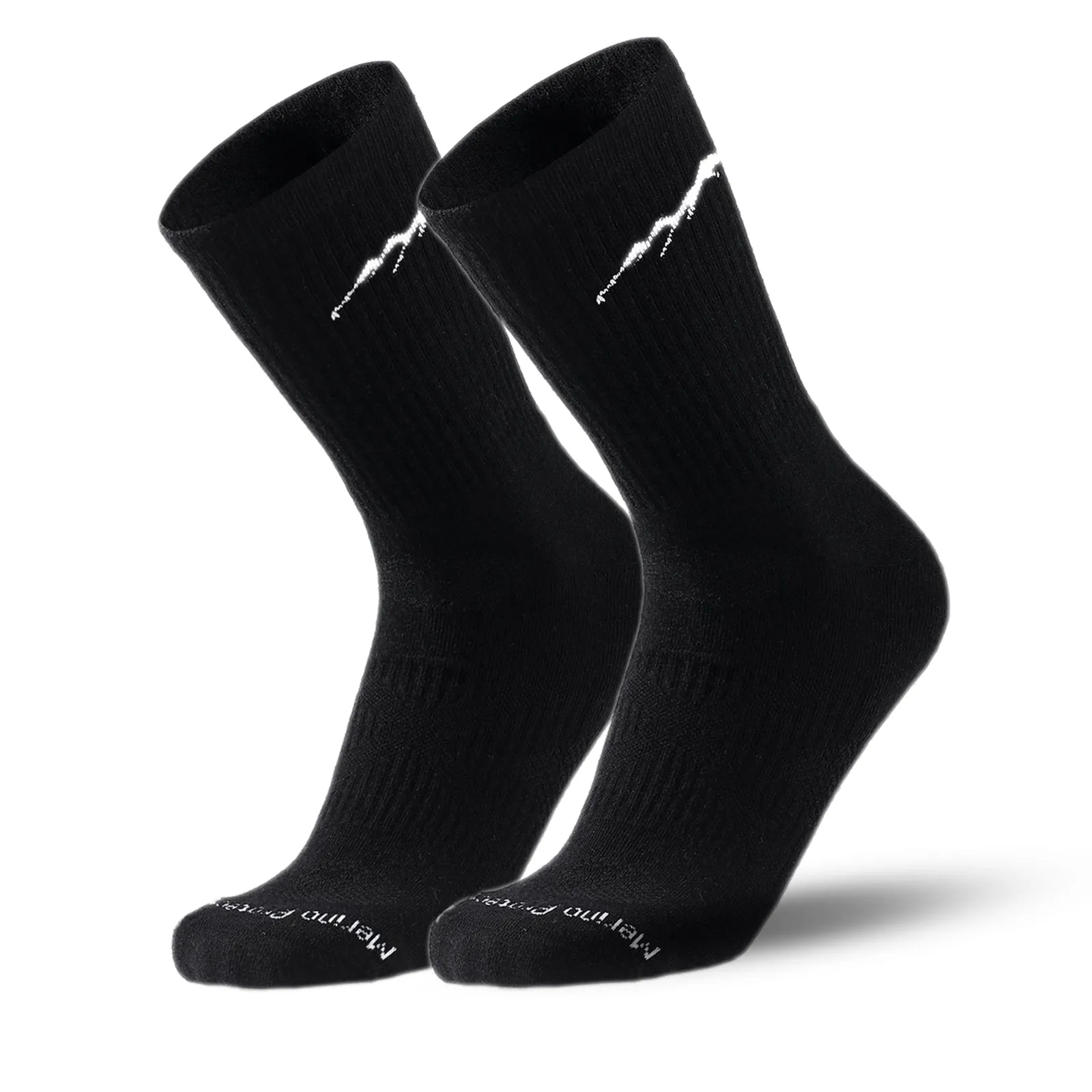 Men's Merino Hike Crew Socks Black - 1 Pair