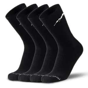 Men's Merino Hike Crew Socks Black - 4 Pairs