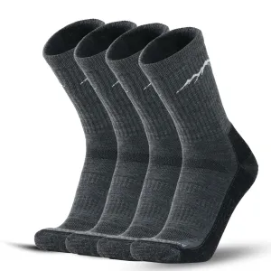Men's Merino Hike Crew Socks Charcoal Gray - 4 Pairs