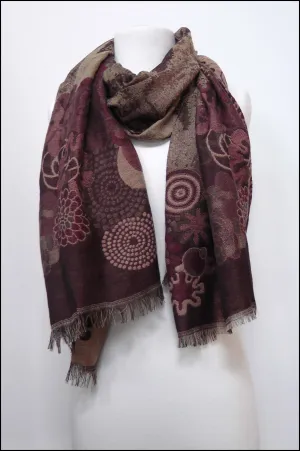 Mixed Flower-patterned Scarf