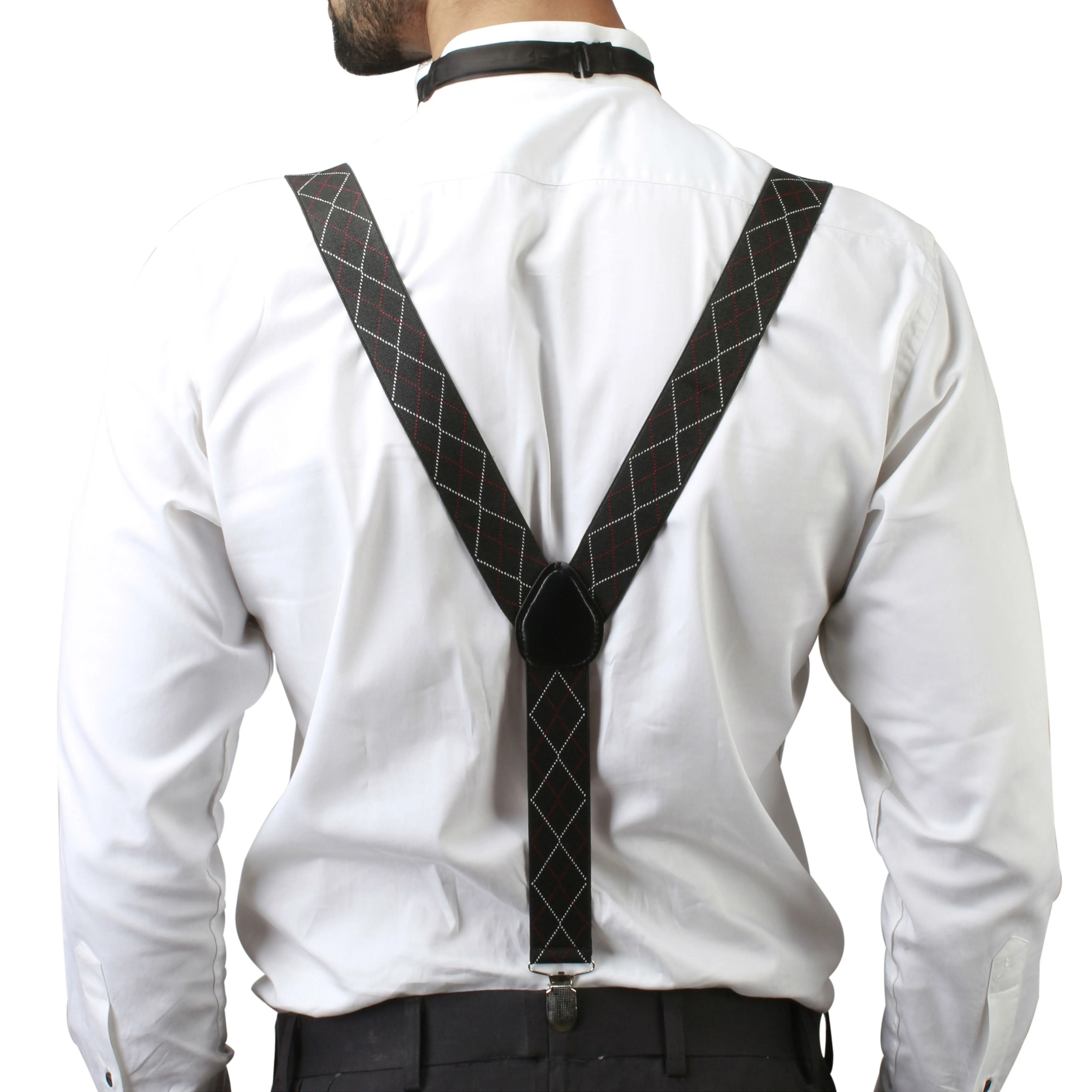 Peluche Stately Black Suspender for Men