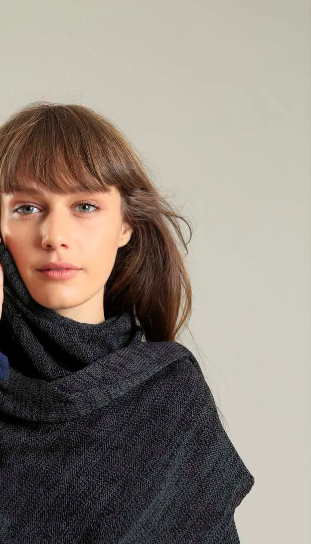Pleat Metalo bamboo & Soy Pullover - Brown Dark Taupe / Blue / Silver Gray / Black charcoale