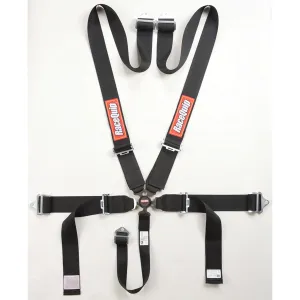 RaceQuip Sportsman SFI 16.1 5-Point Camlock Harness Set - Black