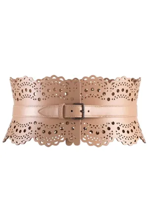 Sandy Openwork Leather Corset Belt