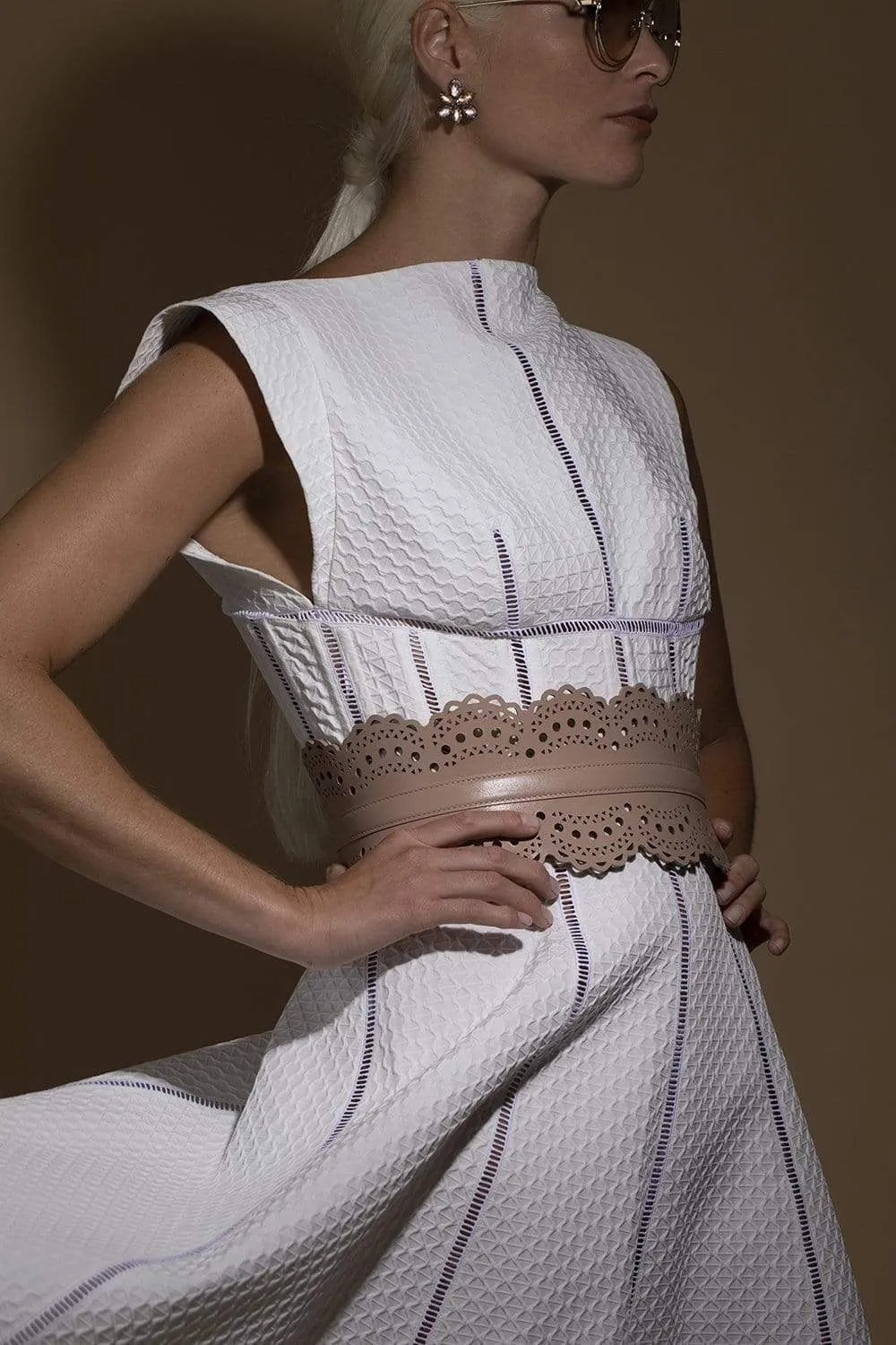 Sandy Openwork Leather Corset Belt