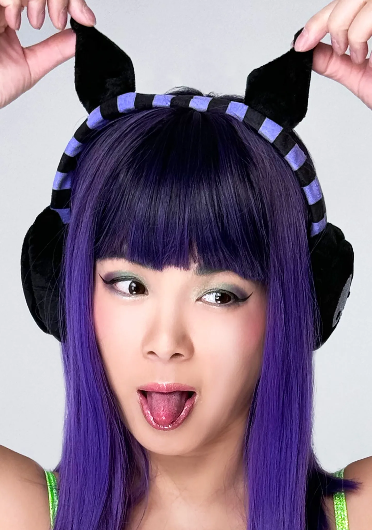 Sanrio Kuromi Foldable Cosplay Earmuff