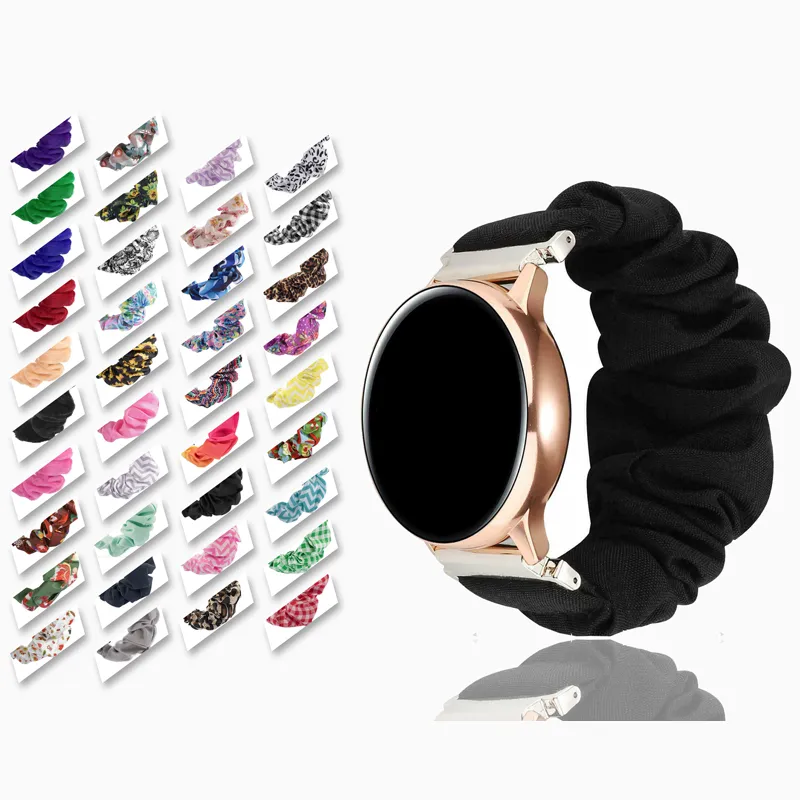 Soft Solid Color Matte Black Unisex Men Women Dark for 20mm / 22mm Samsung Galaxy Watch Active/ Active2 Gear S2 Classic/Gear Sport Watchband