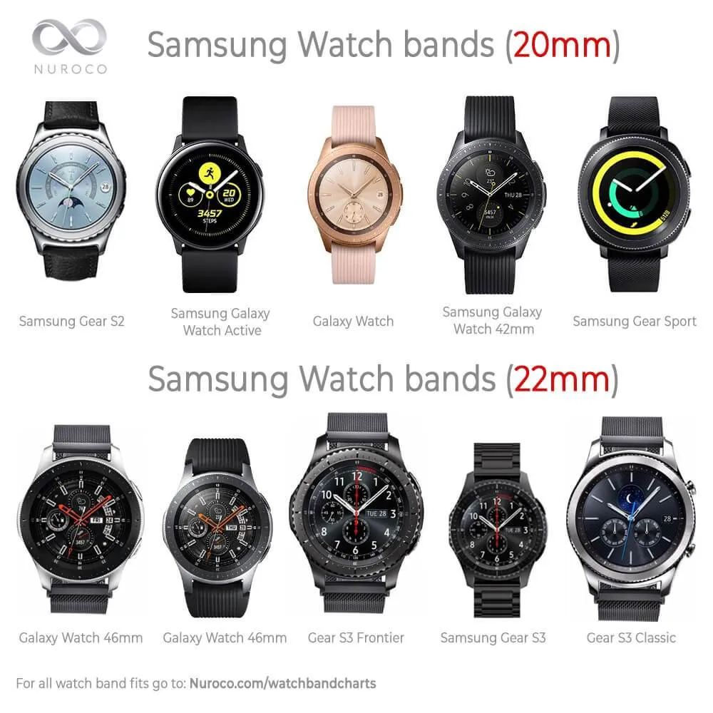 Soft Solid Color Matte Black Unisex Men Women Dark for 20mm / 22mm Samsung Galaxy Watch Active/ Active2 Gear S2 Classic/Gear Sport Watchband