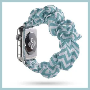 Turquoise Scrunchie Elastic Apple Watch Band iWatch Series Women