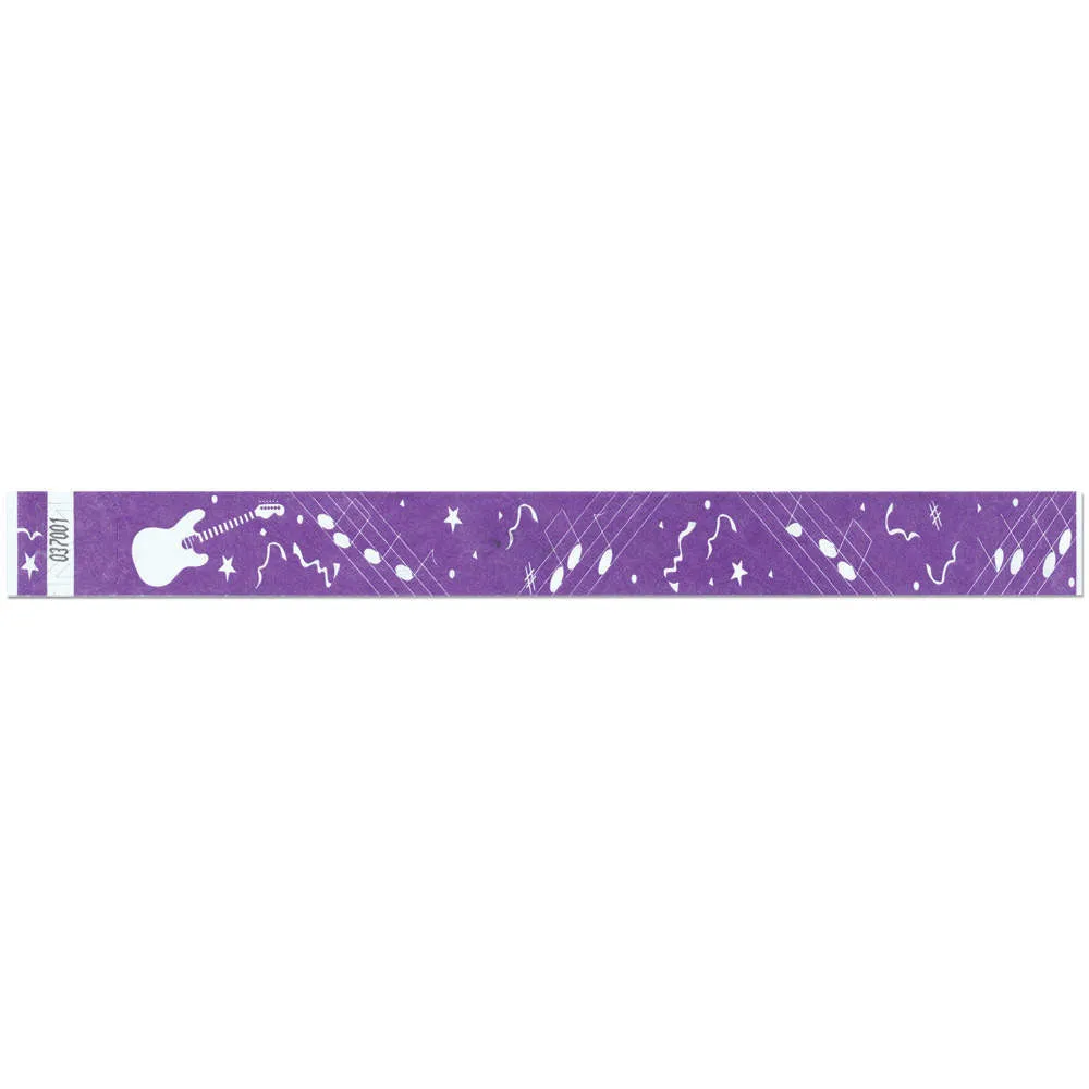 Tytan-Band® Expressions Tyvek Wristbands 1" Rock Design TX01 (500/Pack)