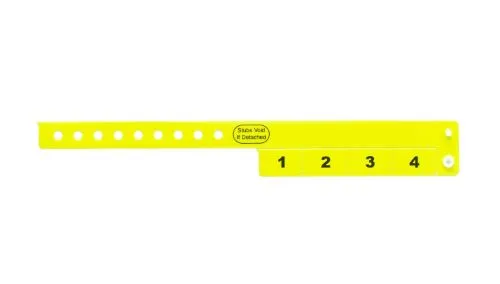 Vinyl Wristbands - 4 Tab