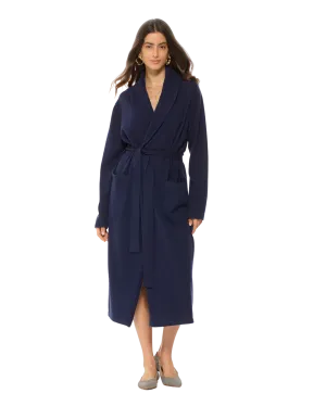 Women's Pure Cashmere Knit Robe, Blue Color