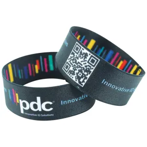 Woven 1" Stretch Custom Imprinted Wristbands Full Color (50/Pack)