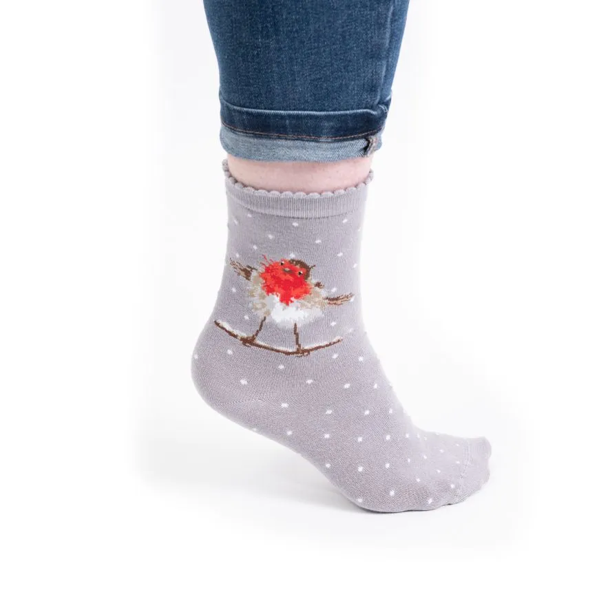 Wrendale Jolly Robin Socks