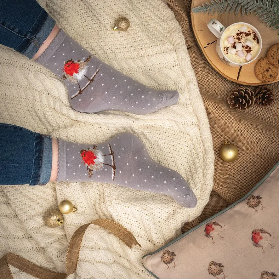 Wrendale Jolly Robin Socks