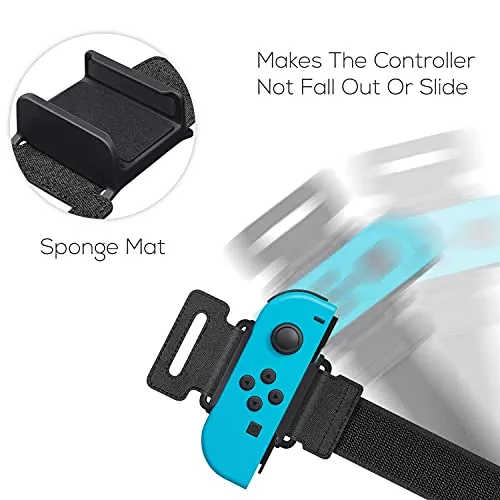 Wrist Bands Compatible with Just Dance 2023 2022 2021 Switch, YUANHOT Adjustable Elastic Dance Straps Compatible with Switch & Switch OLED Controllers, 2 Pack for Kids and Adults - Black