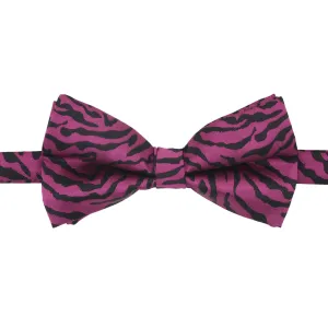 Zimba Purple Black Zebra Bow Tie