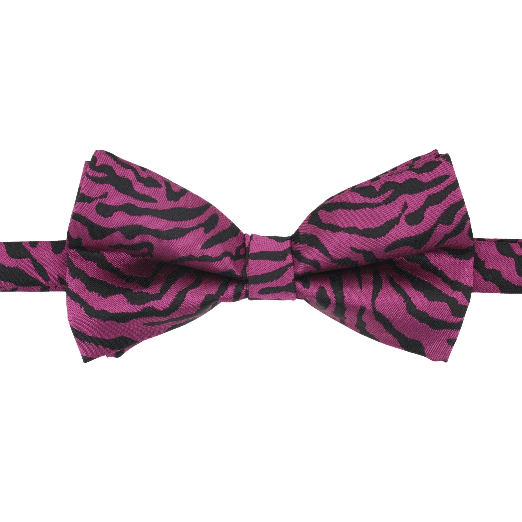 Zimba Purple Black Zebra Bow Tie